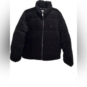 Levi’s Black Corduroy Puffer Jacket – Cozy Warm Retro Style